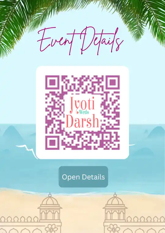 Minimalist Wedding QR Template with Elegant Font