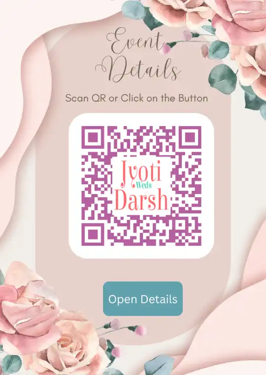 Modern Elegant Wedding QR Template Design