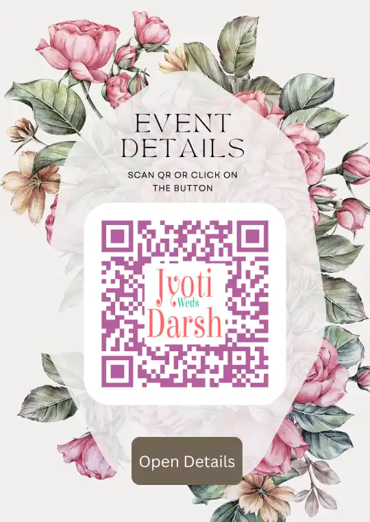 Traditional Indian Wedding Invitation QR Template