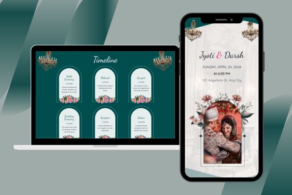 Darsh & Jyoti Wedding Invitation Template Preview